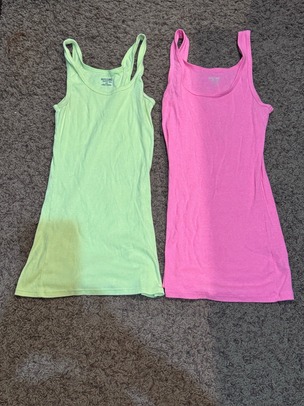Mossimo Supply Co. Ribbed Tank Tops in Neon Pink & Light Green